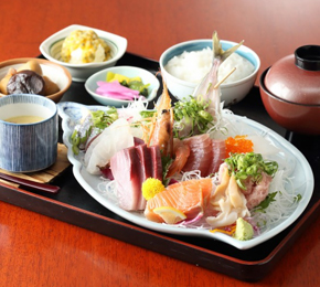 活けアワビ定食